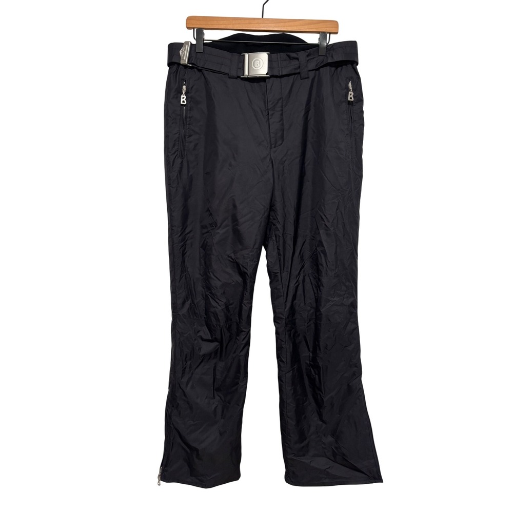 Bogner Mens Black Insulated Ski Pants Belted Size 36 Regular